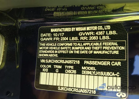 2018 Infiniti Qx30 Premium from USA, damaged, VIN SJKCH5CR5JA057218